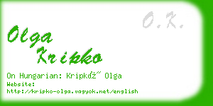 olga kripko business card